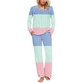 thumbnail image 2 of Rbaofujie Pyjamas d'Automne pour Femmes Ensemble de Pyjama Dégradé Imprimé Haut et Pantalon, 2 of 6