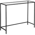 thumbnail image 3 of VASAGLE Tempered Glass Console, Sofa, Entryway Table, Metal Frame, Black, 3 of 6