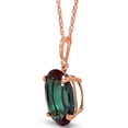thumbnail image 2 of Galaxy Gold Size 24 inch 14K Solid Rose Gold Necklace With Lab. Grown Oval Alexandrite Grade AAA, 2 of 6