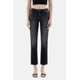 thumbnail image 6 of Flying Monkey - Mid Rise Cropped Slim Straight Jeans with Slight Distressing (28" Inseam) - F5236, 6 of 9