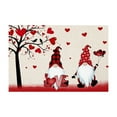 thumbnail image 2 of Valentine's Day Doormat Kitchen Bathroom Rug Floor Door Mat, Roses Love Heart Gnomes Romantic Washable Welcome Entry Way Entrance Mat, Absorbent Hallway Accent Throw Runner Carpet 16x24 Inch, 2 of 3