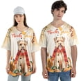 thumbnail image 4 of Happy Thanksgiving Soft Coated Wheaten Terrier with Turkey Pumpkins Autumn Vibes All Over Print 3D Baseball Shirt Wheatie Dog Lover Softball Sport - 12018, 4 of 6