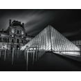 thumbnail image 2 of W., Catherine 32x26 White Modern Wood Framed Museum Art Print Titled - Louvre At Night, 2 of 4