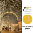 thumbnail image 3 of Cortinas LED de 300 piezas de 3 m x 3 m, IP44 a prueba de agua, decoración interior y exterior para Navidad, bodas, cumpleaños, ventanas, luz cálida, 31 V, 3 of 5