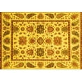 thumbnail image 1 of Ahgly Company Machine Washable Indoor Rectangle Abstract Yellow Modern Area Rugs, 8' x 10', 1 of 1
