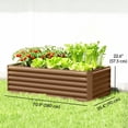 thumbnail image 3 of Outsunny Galvanized Raised Garden Bed, 6' x 3' x 2' Planter Box, Brown, 3 of 10
