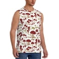 thumbnail image 2 of Uemuo Mushroom Pattern Men's Sleeveless T-Shirt,Muscle Athletic Tank Top, Moisture-wicking Quick-dry Breathable Classic Tee Top for Gym Run Outdoor Sports-Small, 2 of 8