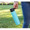 thumbnail image 3 of MIRA 24 oz Robin Blue and Black Insulated Stainless Steel Water Bottle with Wide Mouth Lid, 3 of 7