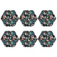 thumbnail image 2 of Honeii Rottweiler Print Leather Coaster Set of 6, Ideal for Safeguarding Your Furniture from Drinks Spills and Effortless Cleanup,Hexagon, 2 of 6