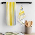 thumbnail image 3 of Yellow Gray White Kitchen Towel Dish Cloths Set of 4, Microfiber Soft Kitchen Hand Towels, Farmhouse Gradient Abstract Art Absorbent Quick Drying Dishcloths 18 x 28 Inches, 3 of 8