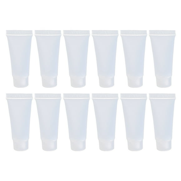 40 botellas de viaje rellenables, desechables, a prueba de fugas, de plástico, para muestras, con tapa abatible, para loción corporal, gel de ducha, champú y limpiador (10 ml)