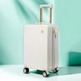 thumbnail image 2 of White luggage PC ABS Hardside Lightweight Suitcase with  20 inches, 2 of 4