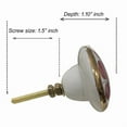 thumbnail image 3 of Perilla Home Set of 6 Knob (Ceramic with 24 K Gold) Decorative Knobs for Home Kitchen Cabinet Hardware Cupboard Door Dresser Wardrobe and Drawer Pulls (Marigold Pink), 3 of 5