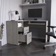 thumbnail image 6 of Desks L-Shaped Bradford with Keyboard Shelf | Light Gray | Particle Board, 6 of 7