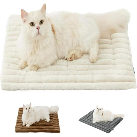 2026 New Asolla Cat Bed - Pet Mat Thermal Pad Crate Blanket for All Pets Machine Washable Reflects Body Heat Warm (White X-Large)