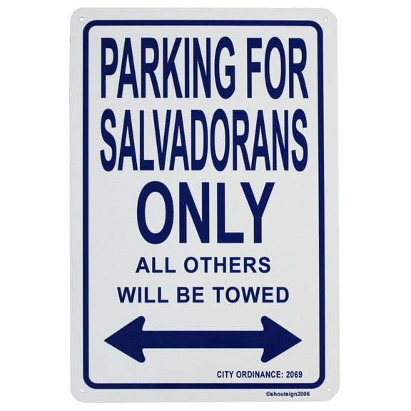 El Salvador Parking Sign