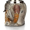 thumbnail image 4 of Stainless Steel Skull Mug Viking Skeleton Drinking Mug Resin Beer Mug Coffee Mug Tea Mug Tea Cup Halloween Bar Drinkware Gift, Drinking Mug Office Dri, 4 of 5