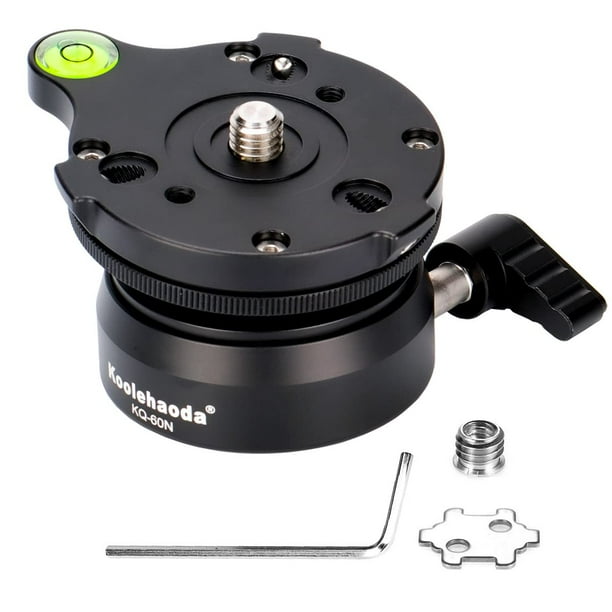 Koolehaoda Tripod Leveling Base Aluminum Alloy Leveler Adjusting Plate with 3/8" Thread and