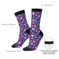 thumbnail image 4 of Bingfone Compression Socks for Women and Men Long Socks for Running Athletic Cycling Nurse- colorful Skull butterfly flower1, 4 of 6