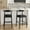 Black, variant on Christopher Knight Home 41.5" Mid-Century Bar Stools with Curved Backrest and Puffy Seat, Black, Set of 2