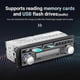 thumbnail image 2 of Universal Car Radio 1 Din Bluetooth Autoradio Stereo 12V MP3 Multimedia Player FM Receiver FM/USB/BT with In Dash AUX Input, 2 of 4