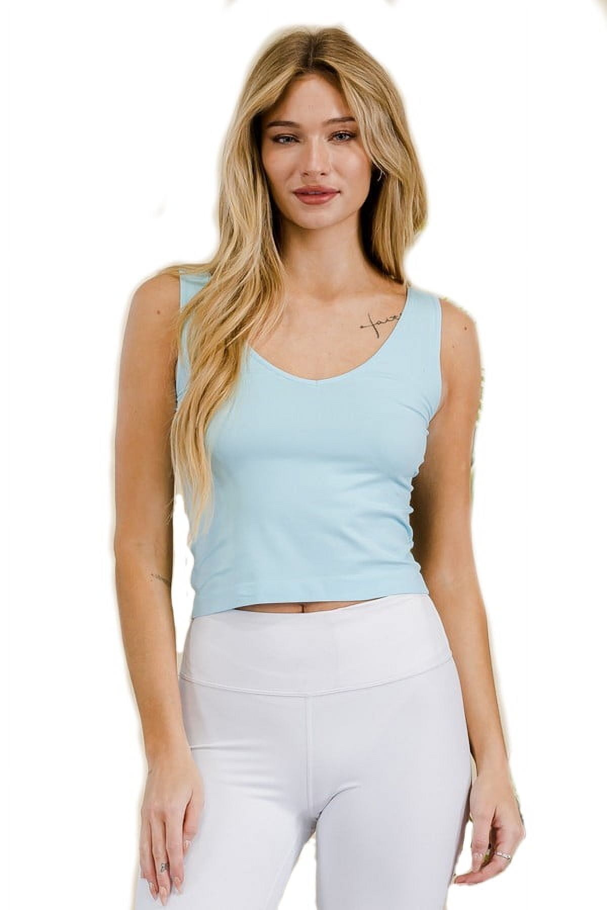 iiniim Women's Shiny Metallic Camisole U Neck Stretchy
