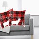 thumbnail image 3 of 4 Uds. Funda de almohada decorativa navideña de lino con copos de nieve y alce (relleno de almohada no incluido), 3 of 5