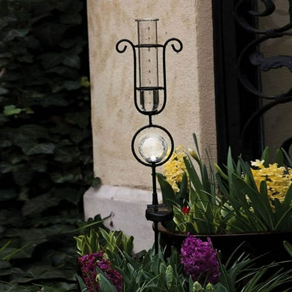 Rain Gauge With Solar Light