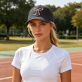 thumbnail image 2 of XIAOCHA Women's Bow Embroidered Dad Hat Breathable Outdoor Sun Protection Baseball Cap for City Strolls Trucker Hat,Dark Gray, 2 of 4