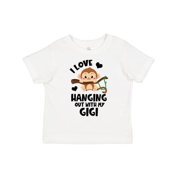 Inktastic Monkey I Love Hanging out with My Gigi Boys or Girls Toddler T-Shirt
