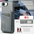 thumbnail image 2 of Dteck 2 in 1 Detachable for iPhone 16e Case Wallet with Card Holder, Women Men Magnetic PU Leather RFID Blocking Flip Kickstand Credit Slots for Apple iPhone 16e 6.1 Inch,Gray, 2 of 9