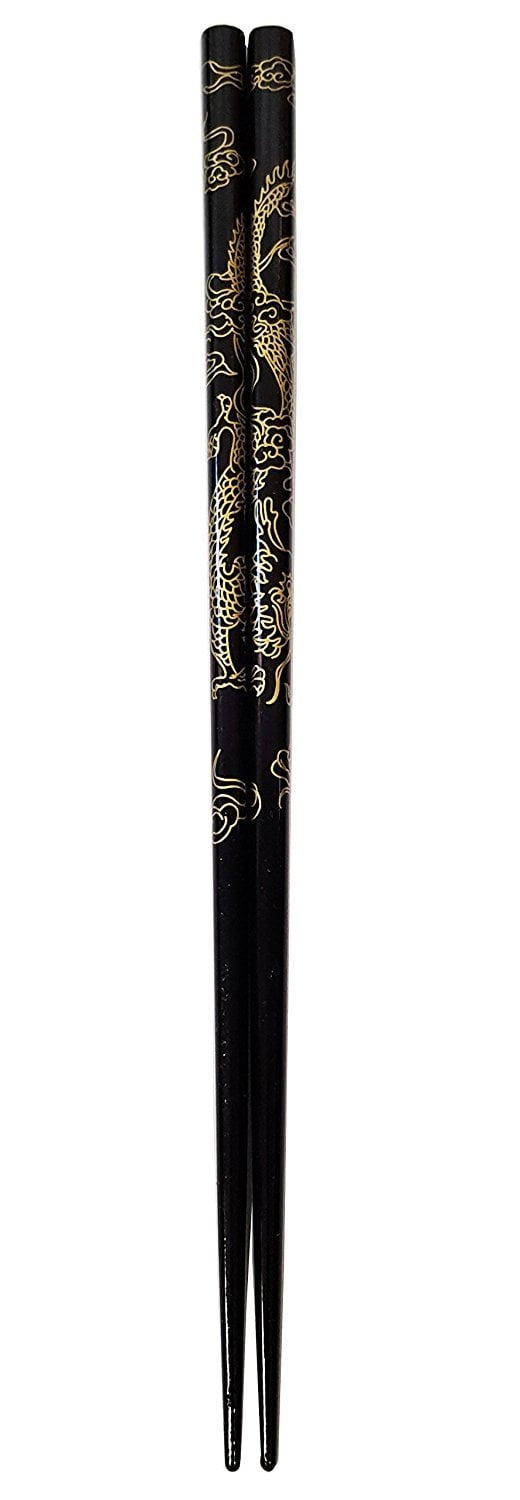 2 (1 Pair) Chopsticks w. Dragons Painting