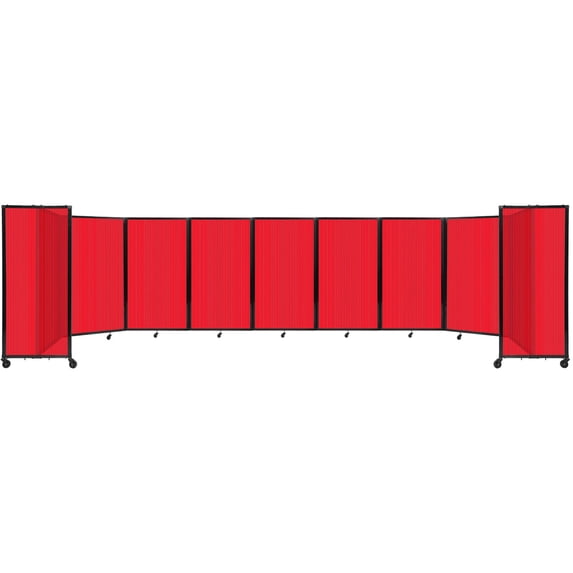 Versare Room Divider 360 Folding Portable Partition | Freestanding Decorative Room Separator | 3, 5, 7 or 9 Polycarbonate Panels Wide | Up to 7'6" Tall