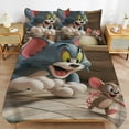 thumbnail image 6 of Tom And Jerry 3-Piece Bedding Set Warm And Comfortable Soft Duvet Cover Bed Set with 1 Duvet Cover And 2 Pillowcases for Boys Girls Kids Adult Bedroom All Season, 6 of 8