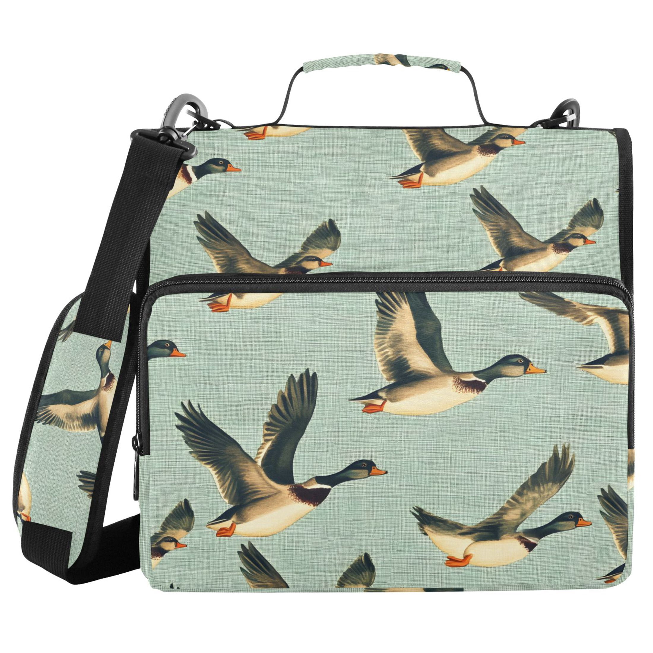 ALAZA Zipper Binder Ducks Flying 3 Ring Trapper Keeper File Folder Organizer Bag