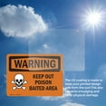 thumbnail image 6 of (2 Pack) Keep Out Poison Baited Area OSHA Warning Sign 18 Inch X 12 Inch Vinyl Label Decal Sticker Weather Resistant, UV Protected for Workplace, Business, and Construction Site, Made, 6 of 7
