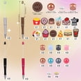 thumbnail image 2 of DIY Food Themed Beadable Pen Sets Including Plastic Beadable Pen Silicone Beads Alloy Rhinestone Spacer Beads Mixed Color 148x12mm 4 colors 12Pc, 2 of 9