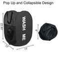 thumbnail image 7 of Aplter Collapsible Laundry Basket Foldable Mesh Laundry Hamper Pop up Basket Kids Dirty Clothes Hamper for College Dorm, Travel, Cruise, Hotel (Black+Blue), 7 of 7