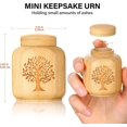 thumbnail image 2 of Mini Urn for Human Ashes - Bamboo Set of 1 With Tree of Life Pattern Engraved - Small Keepsake Cremation Urn for Human or Pet Ashes, Holds Up to 7.5 Cubic Inches, 2 of 7