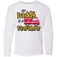 thumbnail image 3 of Inktastic My Daddy is a Firefighter with Fire Truck Long Sleeve Youth T-Shirt, 3 of 5