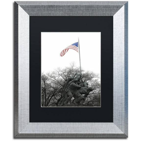 Trademark Fine Art "Courage" Canvas Art by CATeyes, Black Matte, Silver Frame