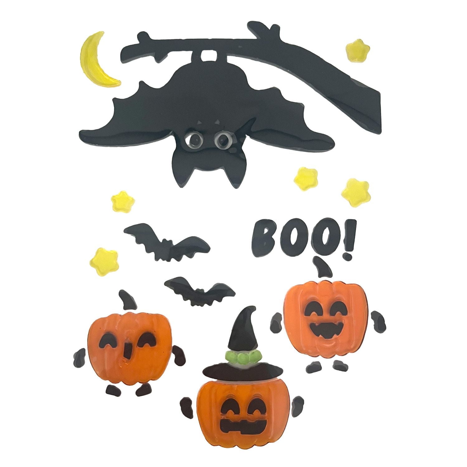 8"X 8" HALLOWEEN WINDOW JELLY CLING,SIDEKICK PACKING,SIDEKICK SIZE: 48”H X 14” W X 5”D