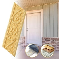 Thickened Self-Adhesive Wall Trim - Textured Waistline Molding Decorative Border Sticker for Baseboards Corners Home Upgrade Accent(Golden)