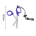 thumbnail image 4 of Mini tijeras de buceo Cuerda de acero inoxidable multifunción Cizalla de red de pesca Tijeras de buceo prácticas para deportes acuáticos Operaciones Azul Sunnimix Tijeras de buceo, 4 of 4