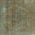thumbnail image 1 of Ahgly Company Indoor Square Oriental Light Blue Industrial Area Rugs, 3' Square, 1 of 4