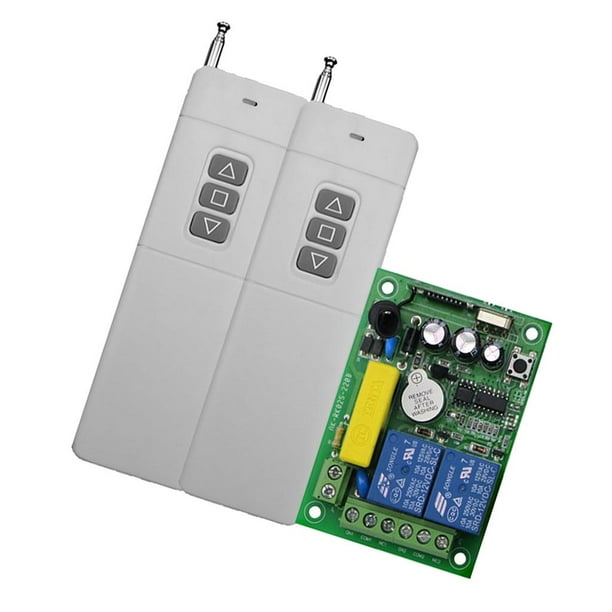 220V 10A Interruptor de de telemando inalámbrico Receptor universal de 2 canales 433MHz con transmisores , Botón de potencia 3 Botón de alta potencia 3 Yotijar Interruptor de control remoto