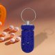 thumbnail image 4 of Botella De Medicina Pequeña Pequeña botella de medicina con diamantes de imitación, caja portátil impermeable para pastillas (azul oscuro) Tmvgtek Libre de BPA, 4 of 7