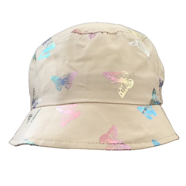 Shiny Floating Butterflies Dream -Baby Maxi Hat 1-3 Years (Beige)