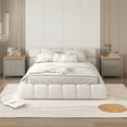 thumbnail image 2 of Gymax 2 PCS Nightstand Farmhouse Side End Table w/ Solid Wood Legs & 2 Drawers Gray, 2 of 8
