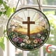 thumbnail image 5 of Atrapasueños de Flores, Vitral de Imitación, Colgante de Ventana, Arte de Pared de Cristo, Versículo Bíblico Religioso, Regalo, 5 of 6